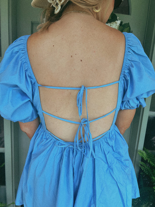 Blue Babydoll Romper